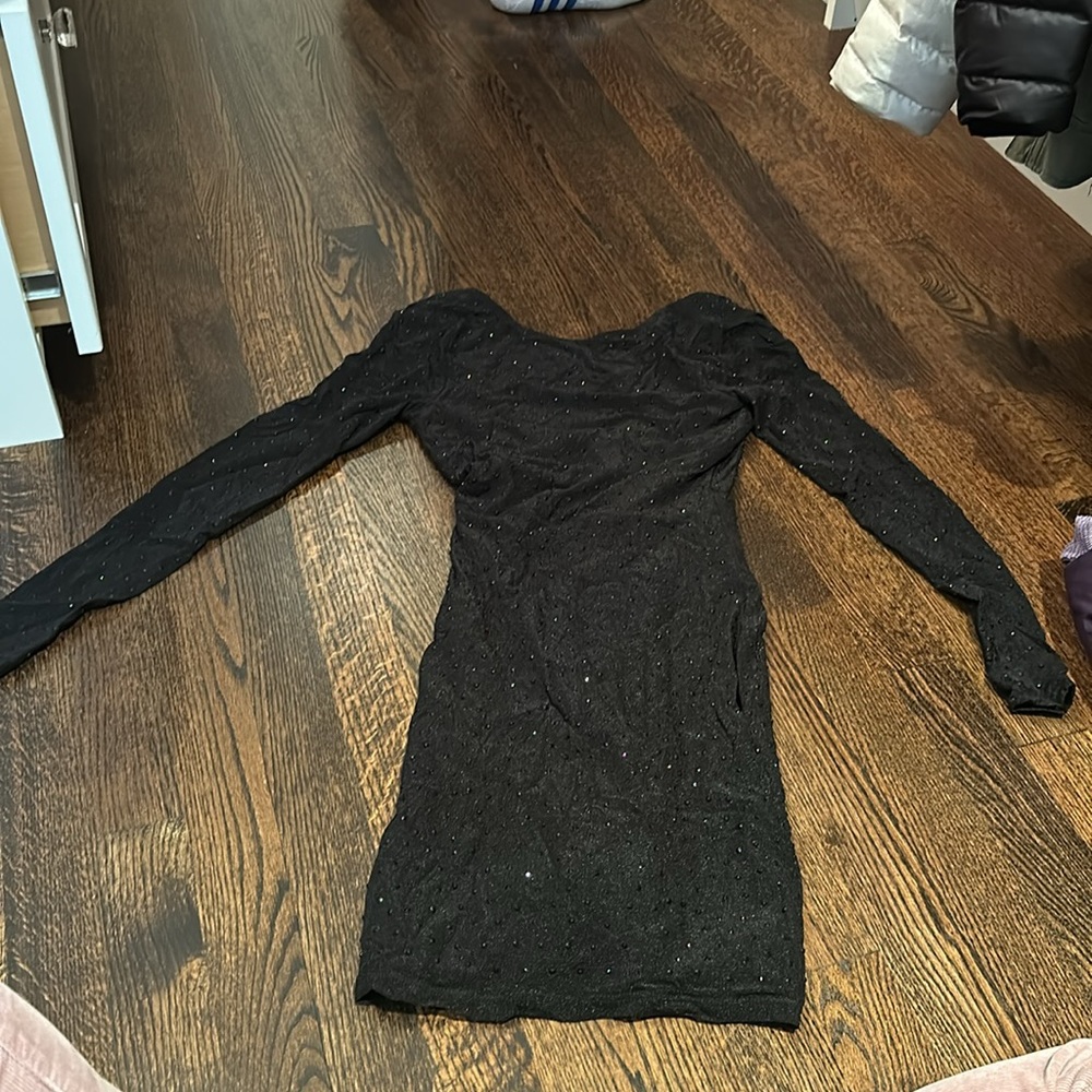 Open back long sleeved black Windsor dress size XS